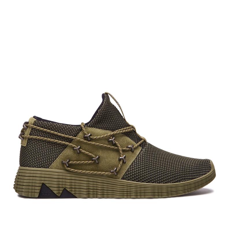 Zapatillas Bajas Supra Argentina Hombre - MALLI Verde Oliva (FPZUQ-8430)